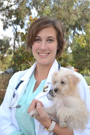 Dr. Angela Gaeto with dog