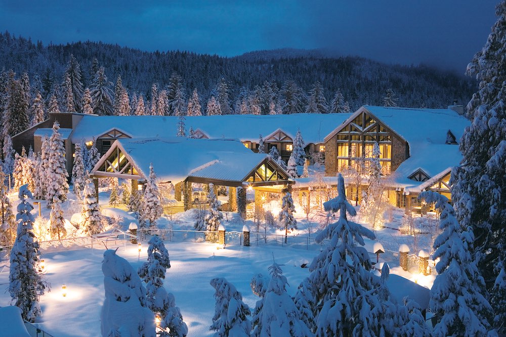 Winter evening at Tenaya Lodge