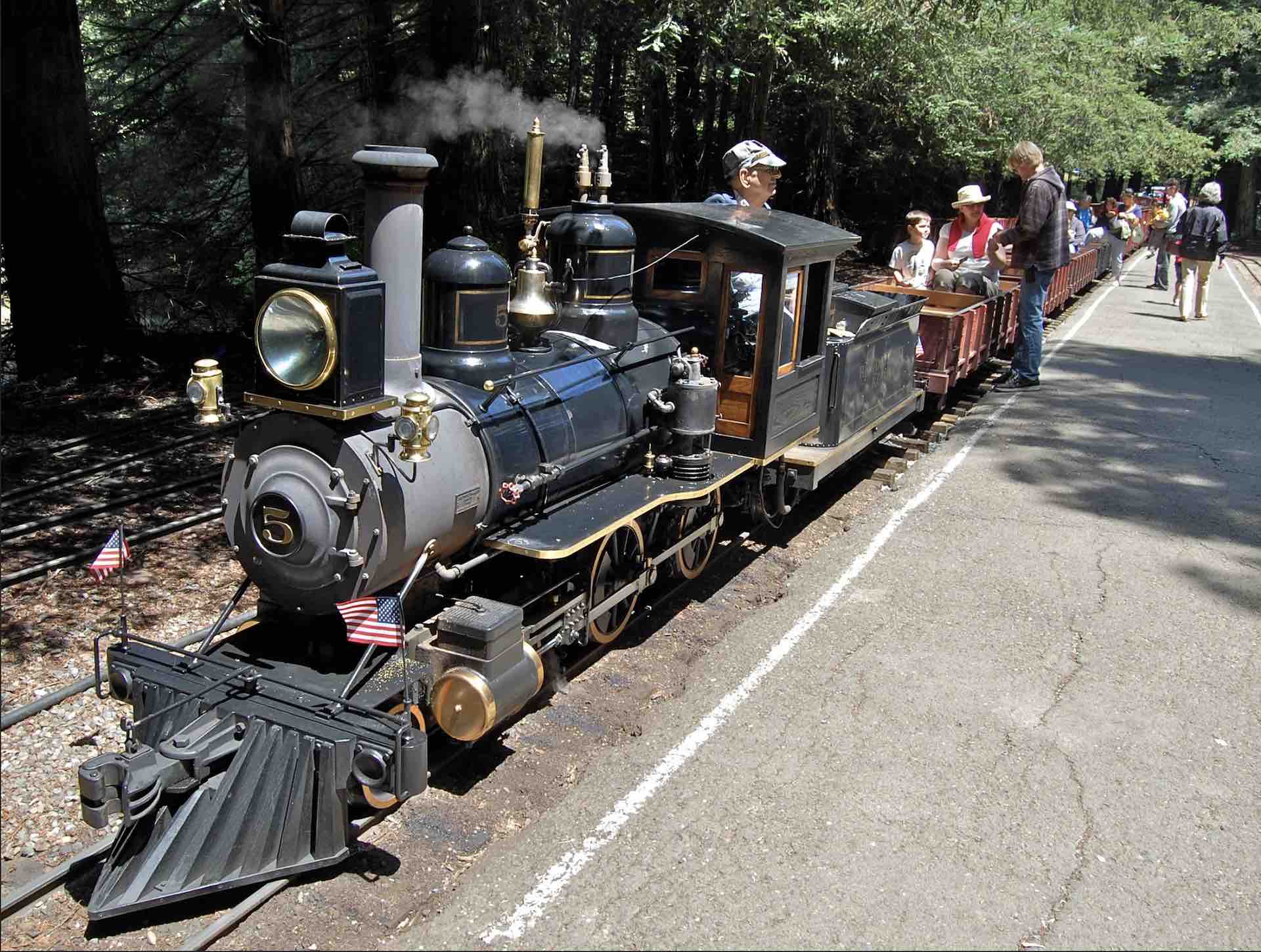 Redwood Valley Railroad in Berkeley’s Tilden Regional Park. Photo by David McSpadden (CC).